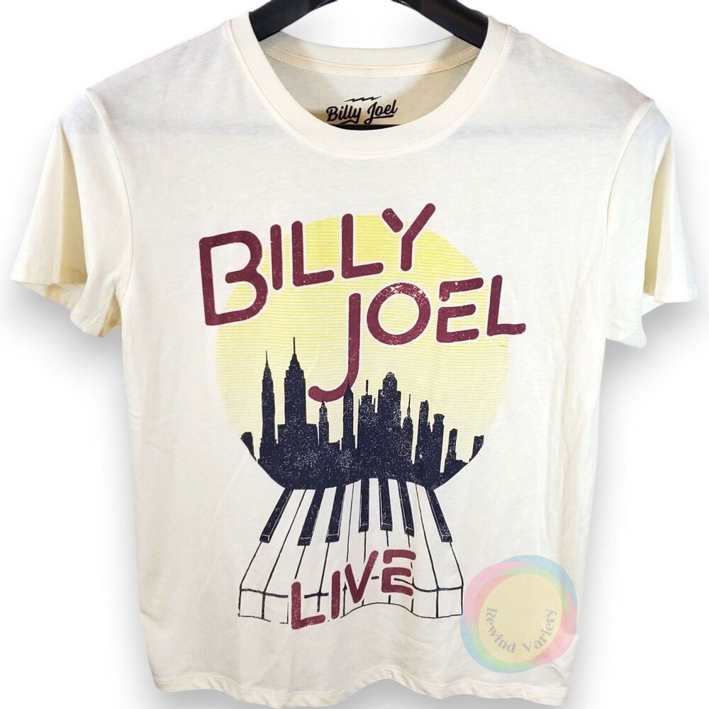 Billy Joel Live Graphic T-Shirt Womens Large